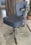 Vintage Swivel Office Chair in Grey Chrome Faux Leather in the style of Roneo, 1950s For Sale - Image 14 of 18