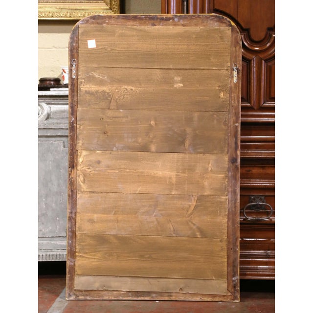 Wood 19th Century French Louis Philippe Silver Leaf Wall Mirror For Sale - Image 7 of 8