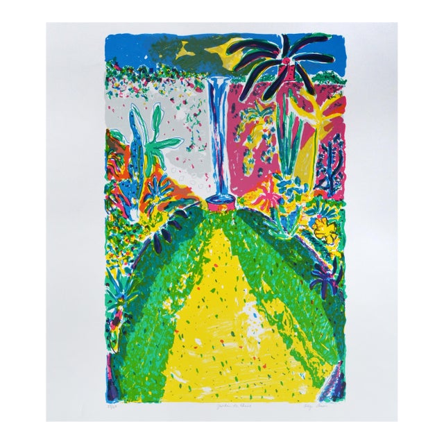 Limited Edition Jardin De Chine Serigraph by Olga Sheirr For Sale