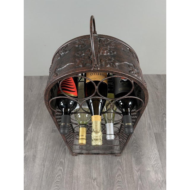 20th Century Patinated Metal Bottle Rack For Sale - Image 12 of 13