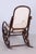 Art Deco Beech & Rattan Rocking Chair attributed to Thonet, Czech, 1890s For Sale - Image 9 of 16