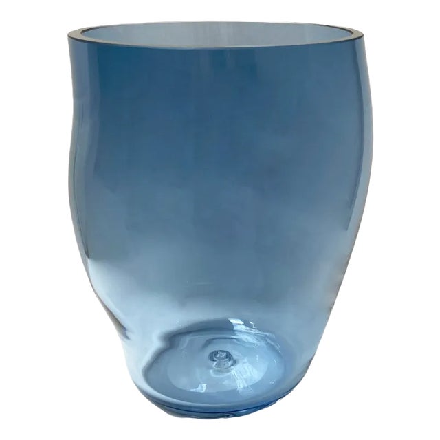 Supernova II Silver Smoke Blue XL Vase by Simone Lueling for Eloa For Sale