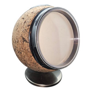 Vintage Park Sherman Rotating Cork Orb Picture Frame Desk Caddy For Sale