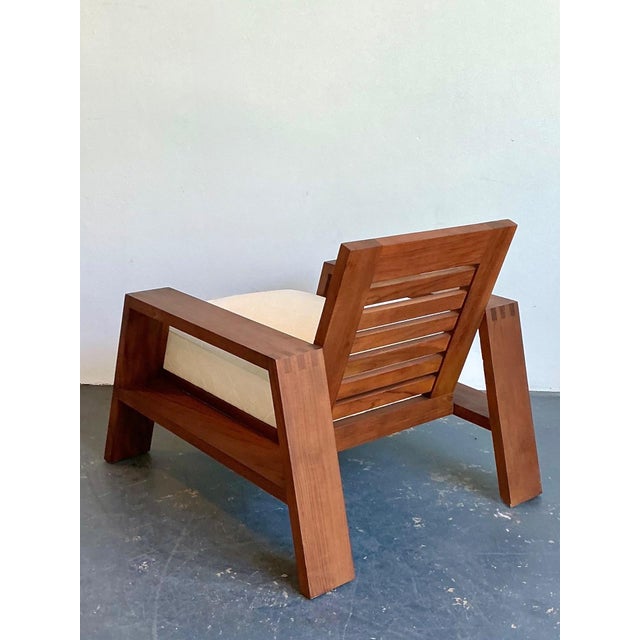 Vintage Ralph Lauren “Modern Desert” Wood Club Chair For Sale In West Palm - Image 6 of 12