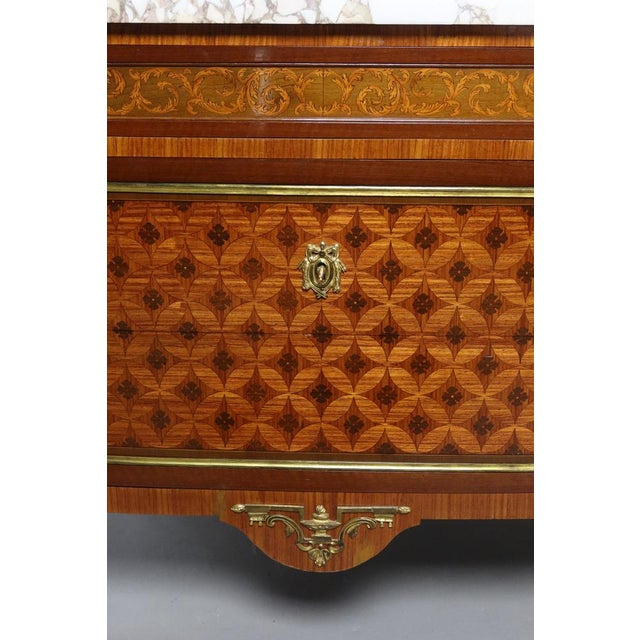 Vintage Brown Marquetry Dresser For Sale - Image 3 of 14