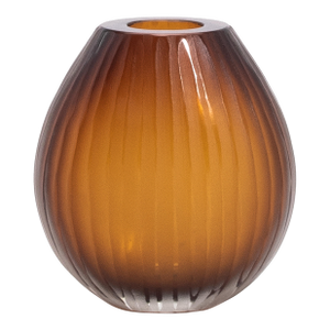 Hand-Blown Murano Supreme Vase in Tobacco Medium