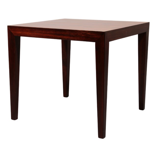 Danish Side Table in Dark Wood by Severin Hansen for Haslev Møbelsnedkeri, 1950s For Sale