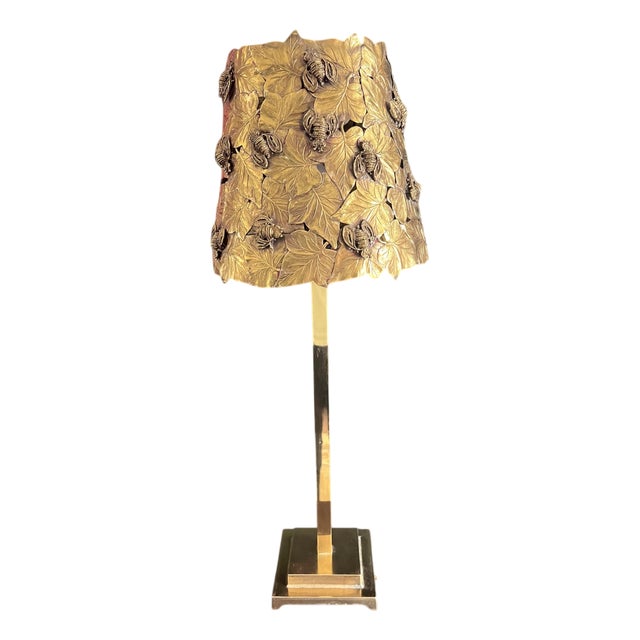 Mid-Century Modern Table Lamp in Brass For Sale