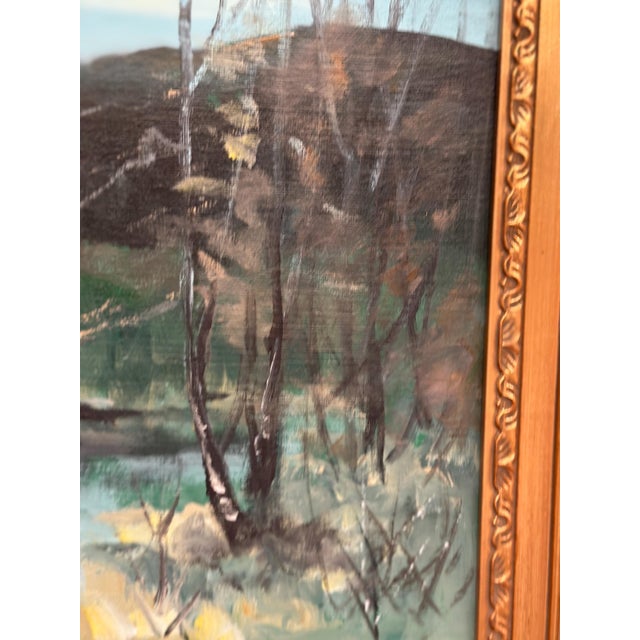 Tedde Rhodin, Autumn Landscape from Småland, 1979, Oil on Canvas, Framed For Sale - Image 7 of 18
