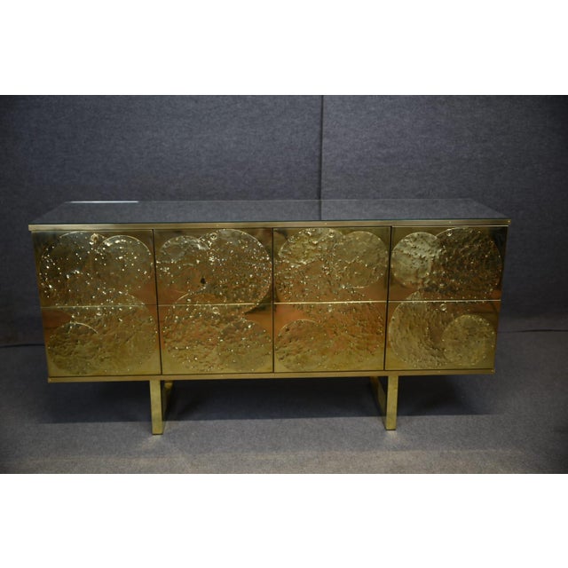 Contemporary Brass and Birch Sideboard from Justfurnituress SRL For Sale - Image 3 of 13