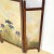 Vintage 3 Panel Divider Fireplace Screen Handpainted Irises For Sale - Image 4 of 7
