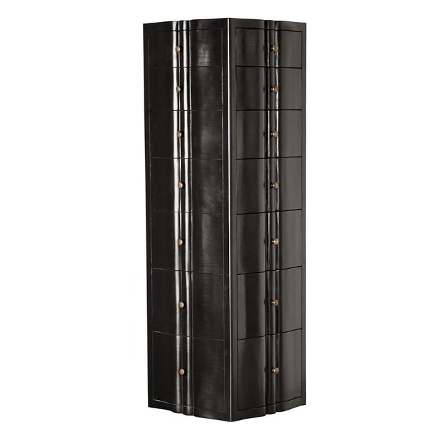 Not Yet Made - Made To Order NOIR Monolith Four Sided Tower Chest For Sale - Image 5 of 9