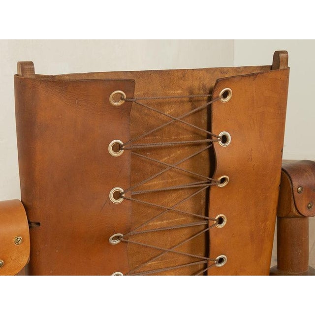 Vintage Brutalist Safari Armchair For Sale - Image 6 of 9