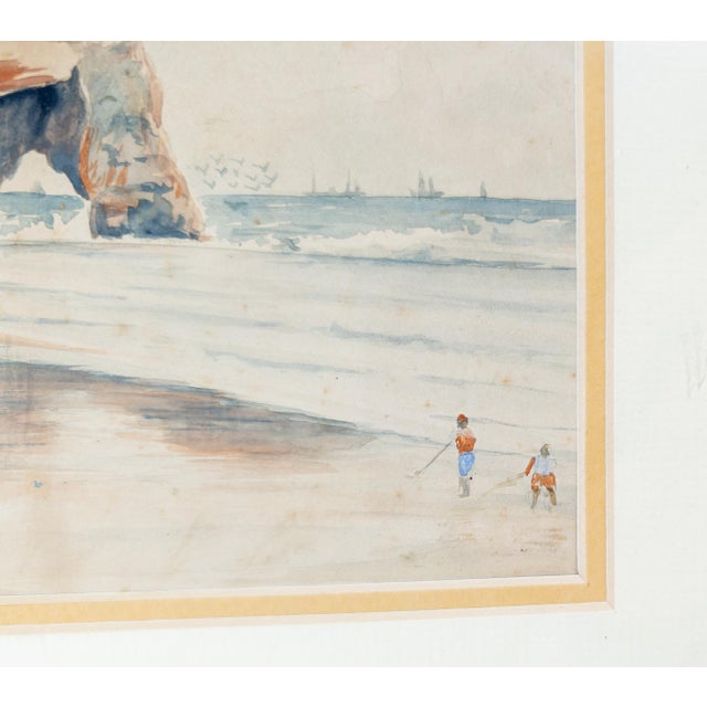 1900's English Watercolor Landscape Painting of Marsden Rock Signed Stevenson For Sale In New York - Image 6 of 8