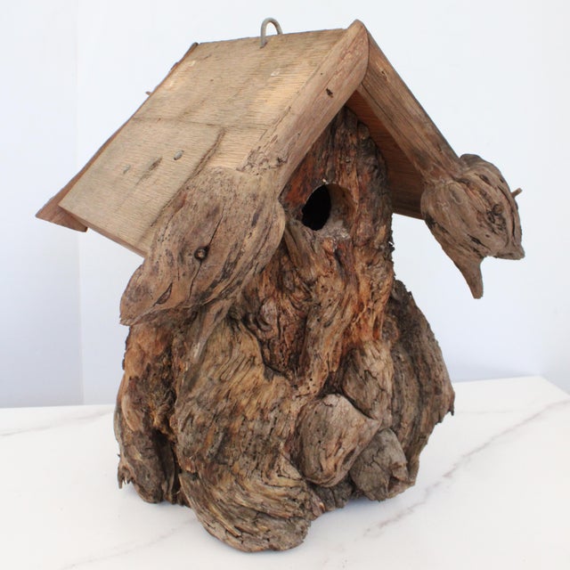 One-of-a-kind handmade vintage wooden knot hole birdhouse. Includes mounting hook for hanging purposes. Want to explore...