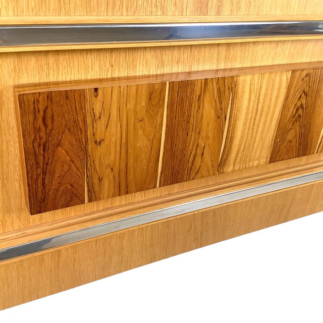 Wood Vintage Modern Brutalist Queen Headboard by Tobago Furniture For Sale - Image 7 of 10