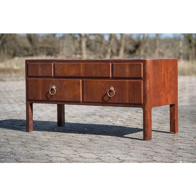 Mahogany Chest of Drawers attributed to Ernst Kühn, Denmark, 1930s For Sale - Image 3 of 9