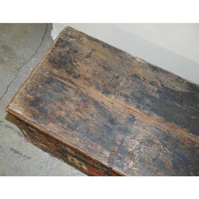 Wood Romanian Blanket Chest, 1900s For Sale - Image 7 of 17