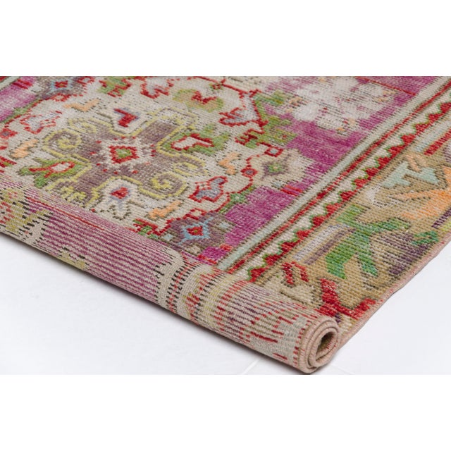 Textile Vintage Wool Turkish Handmade Runner For Sale - Image 7 of 10