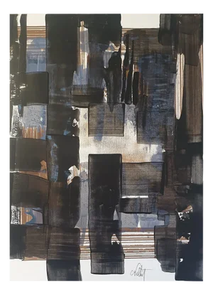 Christian Feltin, The City, Acrylic on Paper