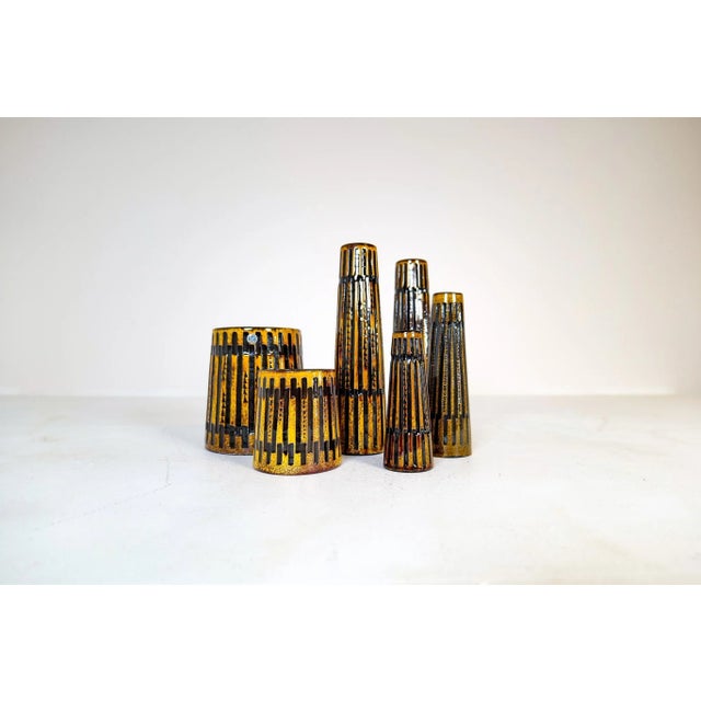 1960s Ceramic Vases and Platter Nevada from Upsala Ekeby, 1962, Set of 7 For Sale - Image 5 of 13