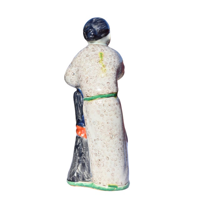 Pair of Chinese Scholar Porcelain Figurines For Sale - Image 11 of 15
