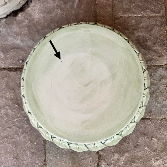 Mid 20th Century Italian Majolica Cake Plate / Stand For Sale - Image 10 of 10