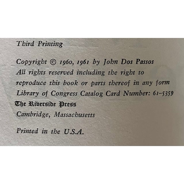Tan 1960s Mid-Century a Contemporary Chronicle a Novel by John Dos Passos, First Edition For Sale - Image 8 of 9