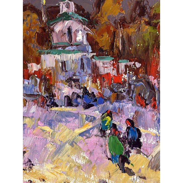 Purple Oil Painting Evening Arrival at Church Oleksiy Ivanyuk For Sale - Image 8 of 11