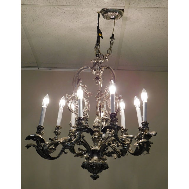 High Quality Chandelier with Elaborate Scrolling Acanthus Leaf and Bud Design No Shades