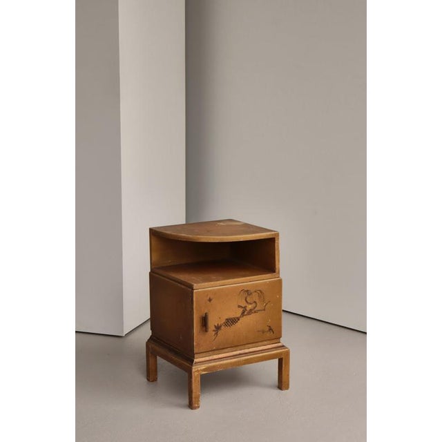 Danish Art Deco Hand-Decorated Side Table, 1930s For Sale - Image 6 of 18