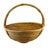Gabriella Crespi Vintage Handwoven Pencil Reed Basket With Bentwood Handle After Crespi For Sale - Image 4 of 8