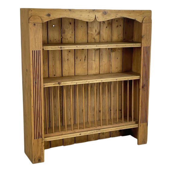 Victorian Pine Dresser Base with Shelves For Sale