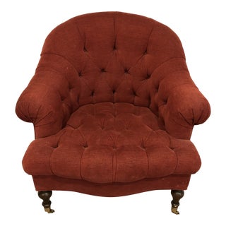 George Smith Style Tufted Club Chair For Sale