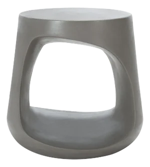 Vikki Concrete Accent Stool - Dark Grey