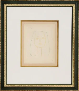 1980s Plate 15 Portrait Pochoir After Pablo Picasso