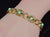 Metal Vintage Mid-Century Solid 18k Gold & Natural Persian Turquoise Bracelet For Sale - Image 7 of 11