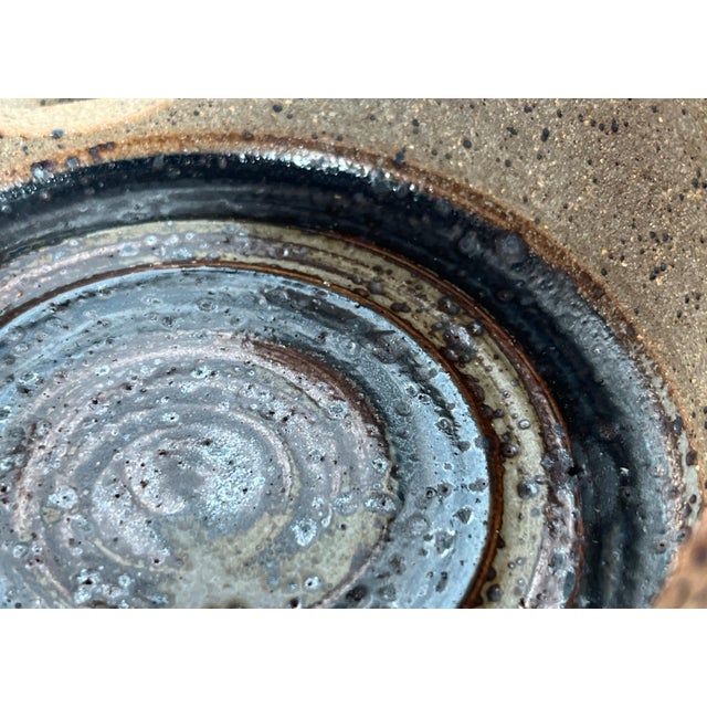 Beige Mid-Century Modern Danish Studio Pottery Candleholder and Vase by Kate and Klaus Friederichsen for Finke Keramik, 1970s, Set of 2 For Sale - Image 8 of 17