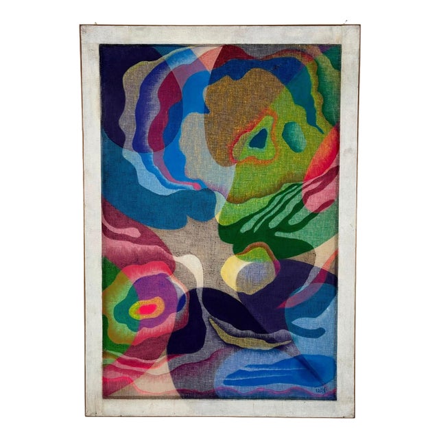 Isa Di Battista Gorini, Abstract Composition, 1980s, Paint on Canvas For Sale