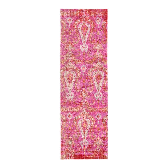 Jaipur Living Zenith Indoor/Outdoor Ikat Pink/Orange Runner Rug 2'6"X8