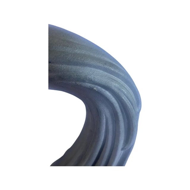 Silver Circa 1980 Vintage Woman of the Wind Ceramic Sculpture in Metallic Silver For Sale - Image 8 of 11