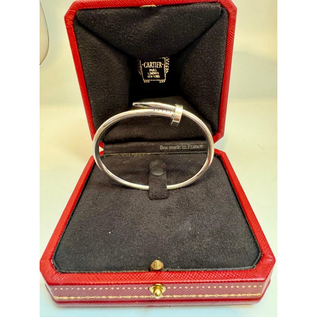 Cartier JUSTE UN CLOU BRACELET 17 Nail PRQ613 18kt White Gold AU750 AUTHENTIC For Sale In New York - Image 6 of 18