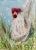Giclee Print Watercolor Painting of “My Chicken Floppy” For Sale