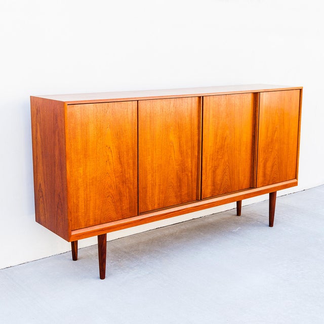 1960s Danish Mid Century Modern Teak Highboard For Sale - Image 13 of 15