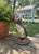 Sculpture Materials Vintage Concrete Penguin Garden Statue With Original Patina For Sale - Image 7 of 9