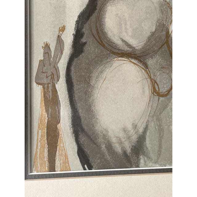 Salvador Dalí 1980s Salvador Dali 'Purgatory Canto 6, the Divine Comedy Framed Vintage Reproduction Print For Sale - Image 4 of 8