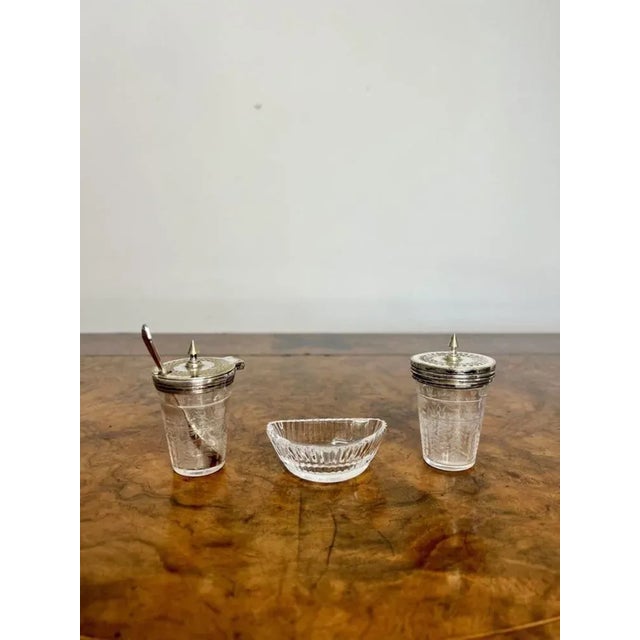 Antique Victorian Silver Plated Novelty Cruet, 1871, Set of 3 For Sale - Image 6 of 10