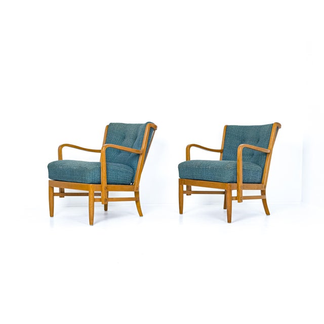Swedish Modern Lounge Chairs by Otto Schulz for Boet, Sweden, 1930, Set of 2 For Sale - Image 10 of 10