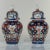 Japanese Pair 19th Century Meiji Period Japanese Imari Lidded Urns For Sale - Image 3 of 12