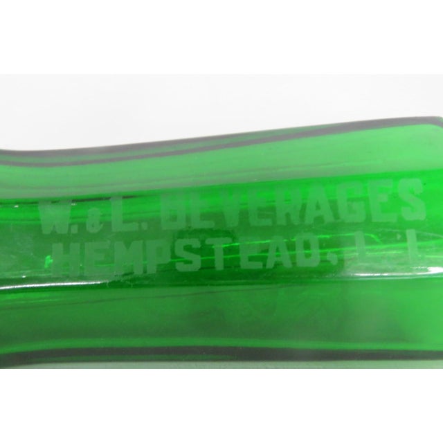 W & L Beverages Frank's Best Seltzer Green Bottle Glenshaw Art Deco Glass 4821b For Sale - Image 4 of 18